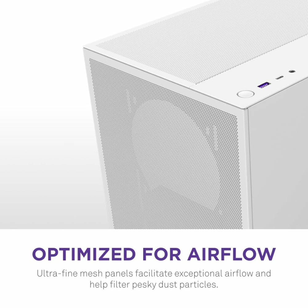 Boîtier ATX semi-tour NZXT H5 FLOW Blanc