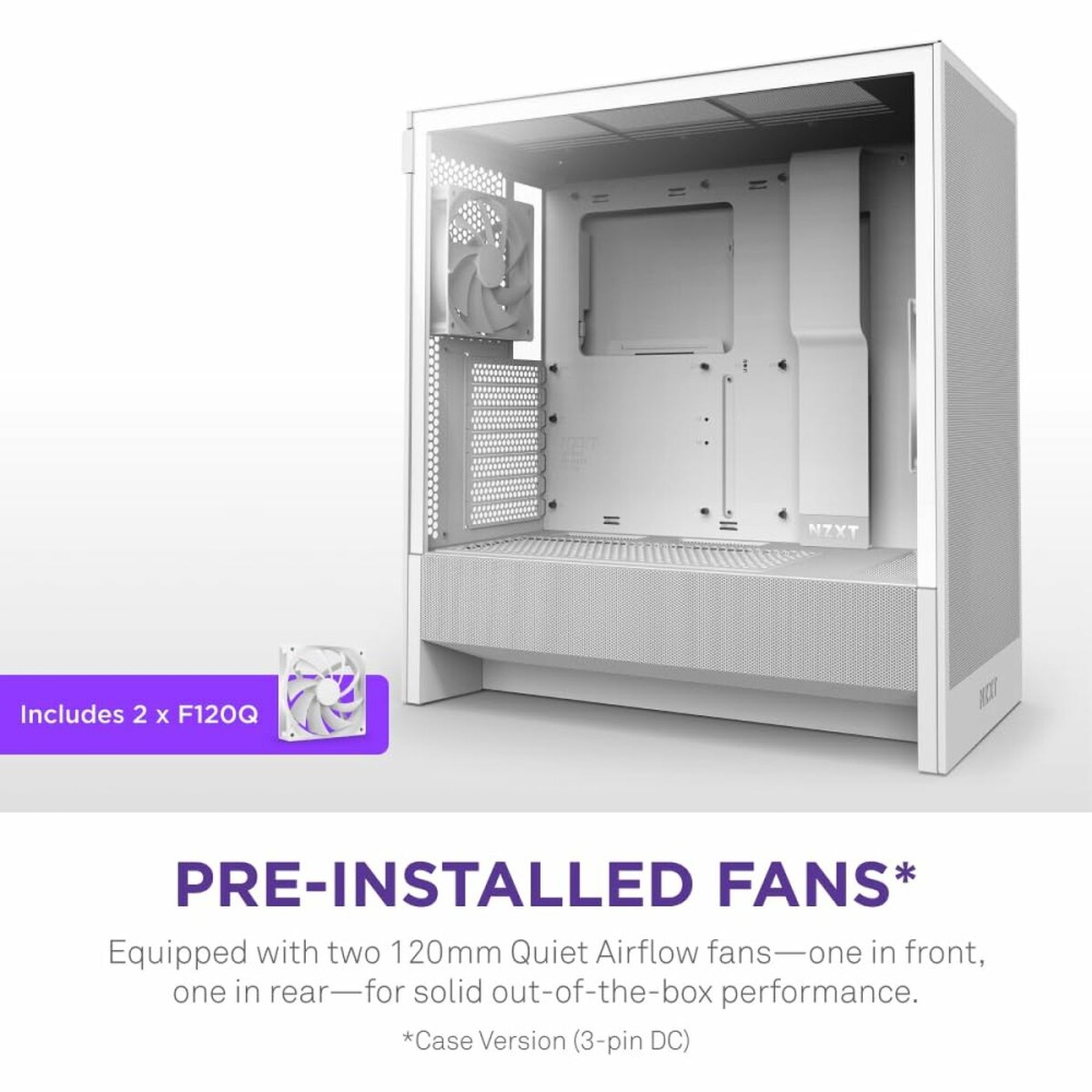 Boîtier ATX semi-tour NZXT H5 FLOW Blanc