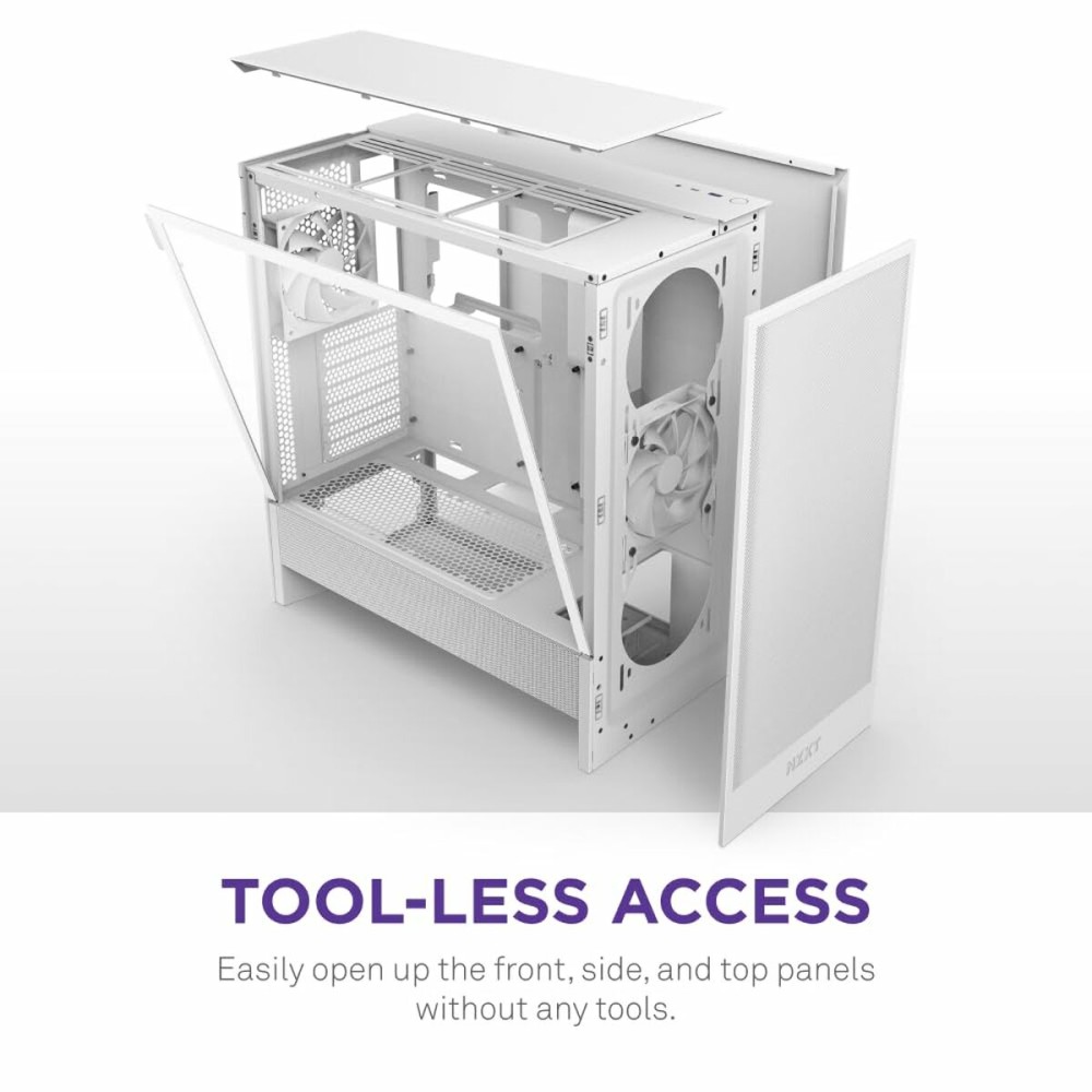 Boîtier ATX semi-tour NZXT H5 FLOW Blanc