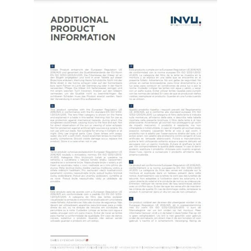 Damensonnenbrille INVU M4214 56A