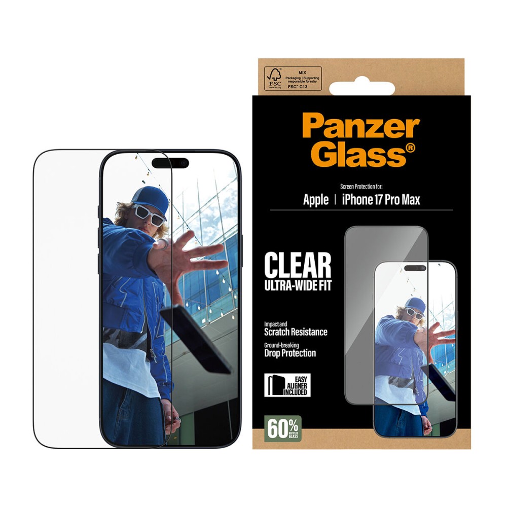 Protection pour téléphone portable PanzerGlass iPhone 17 Pro Max Transparent Apple iPhone 17 Pro Max