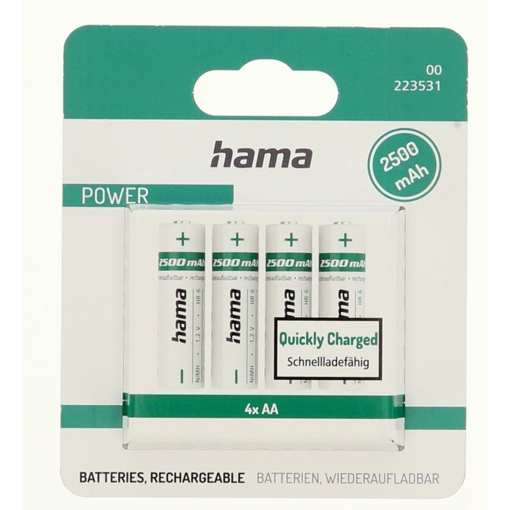 Rechargeable Batteries Hama 00223531 2500 mAh 1,2 V AA (4 Units)