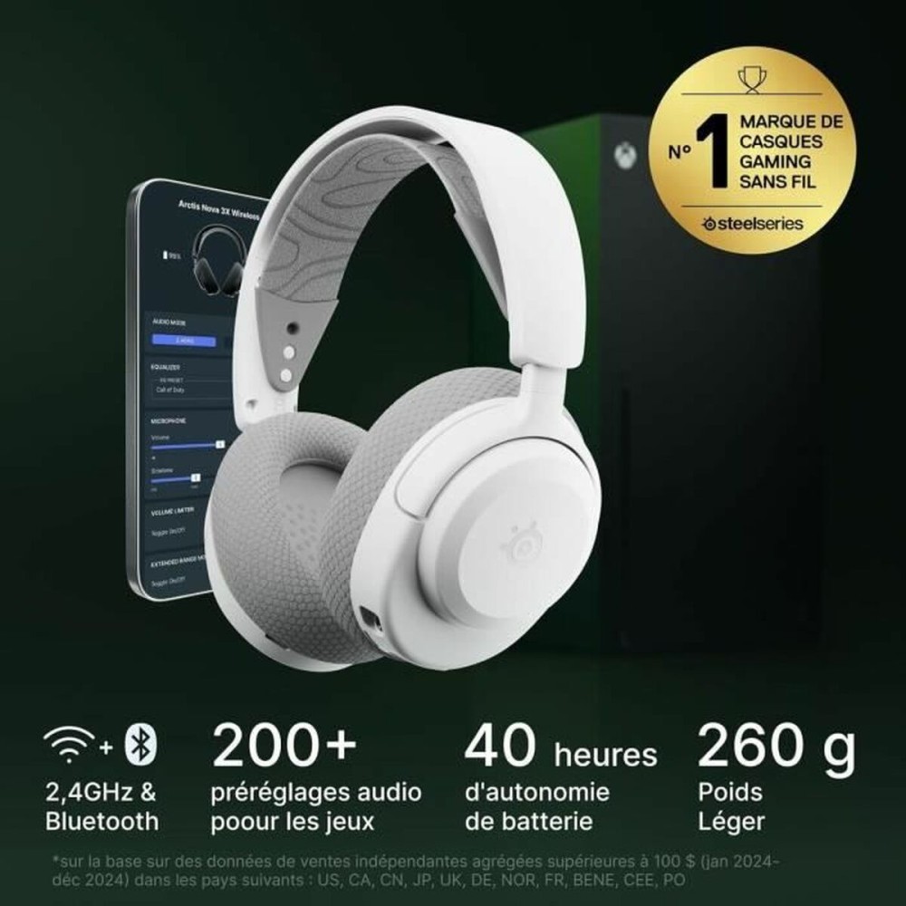 Kopfhörer SteelSeries Arctis Nova 3XW Weiß