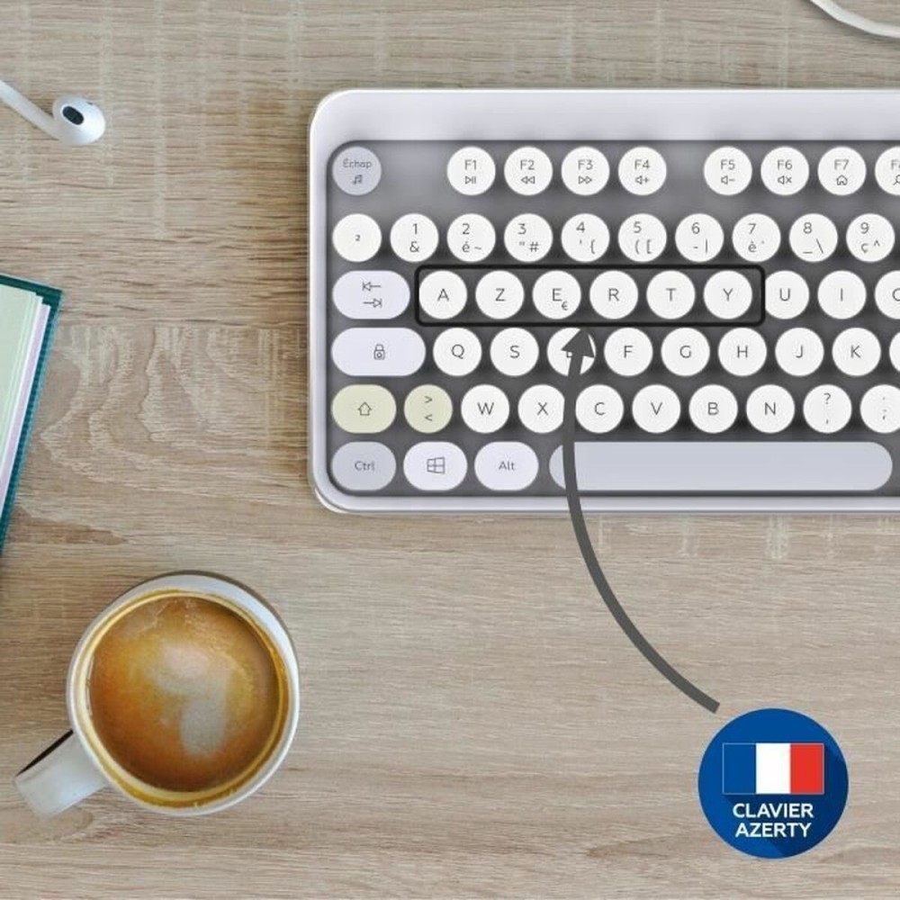 clavier et souris Mobility Lab Modelo ergonómico Gris AZERTY