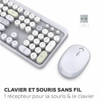 Keyboard and Mouse Mobility Lab Modelo ergonómico Grey AZERTY