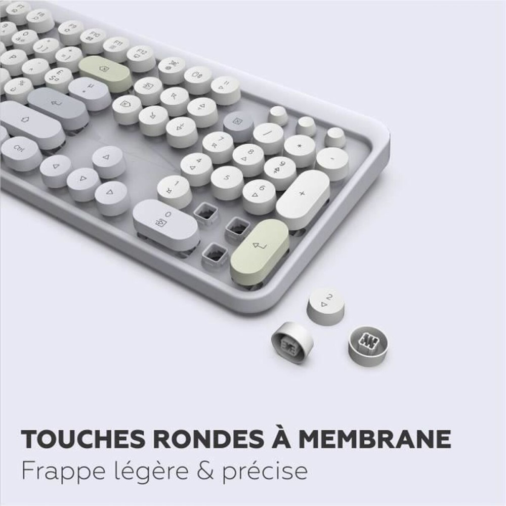Tastatur mit Maus Mobility Lab Modelo ergonómico Grau AZERTY