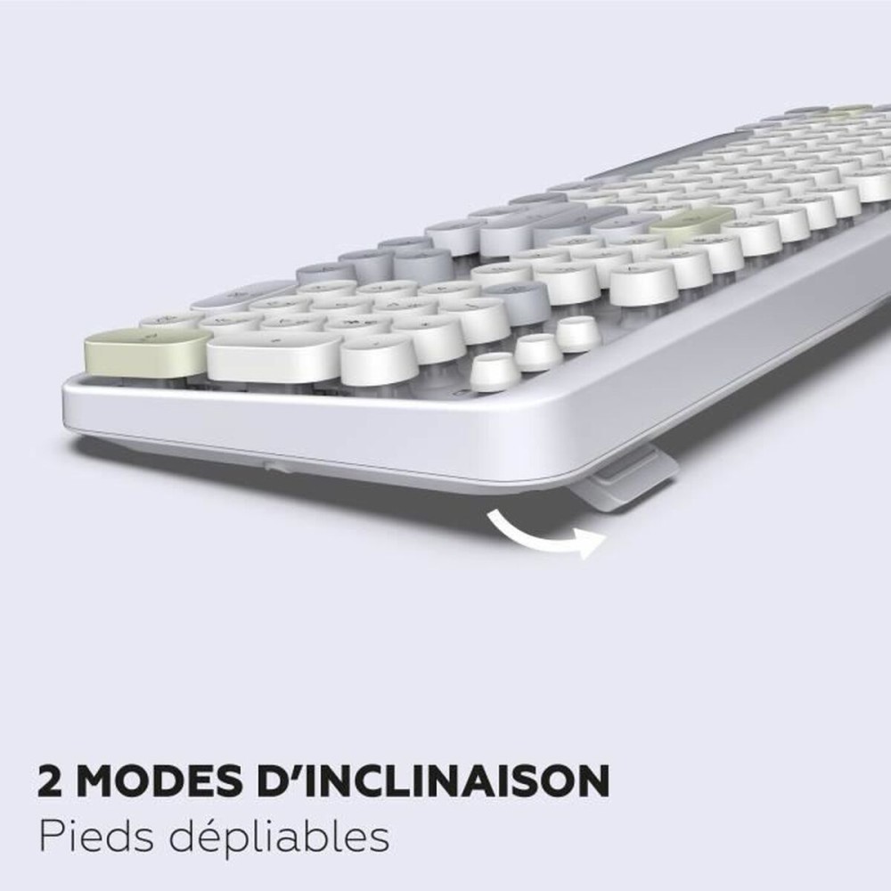 Keyboard and Mouse Mobility Lab Modelo ergonómico Grey AZERTY