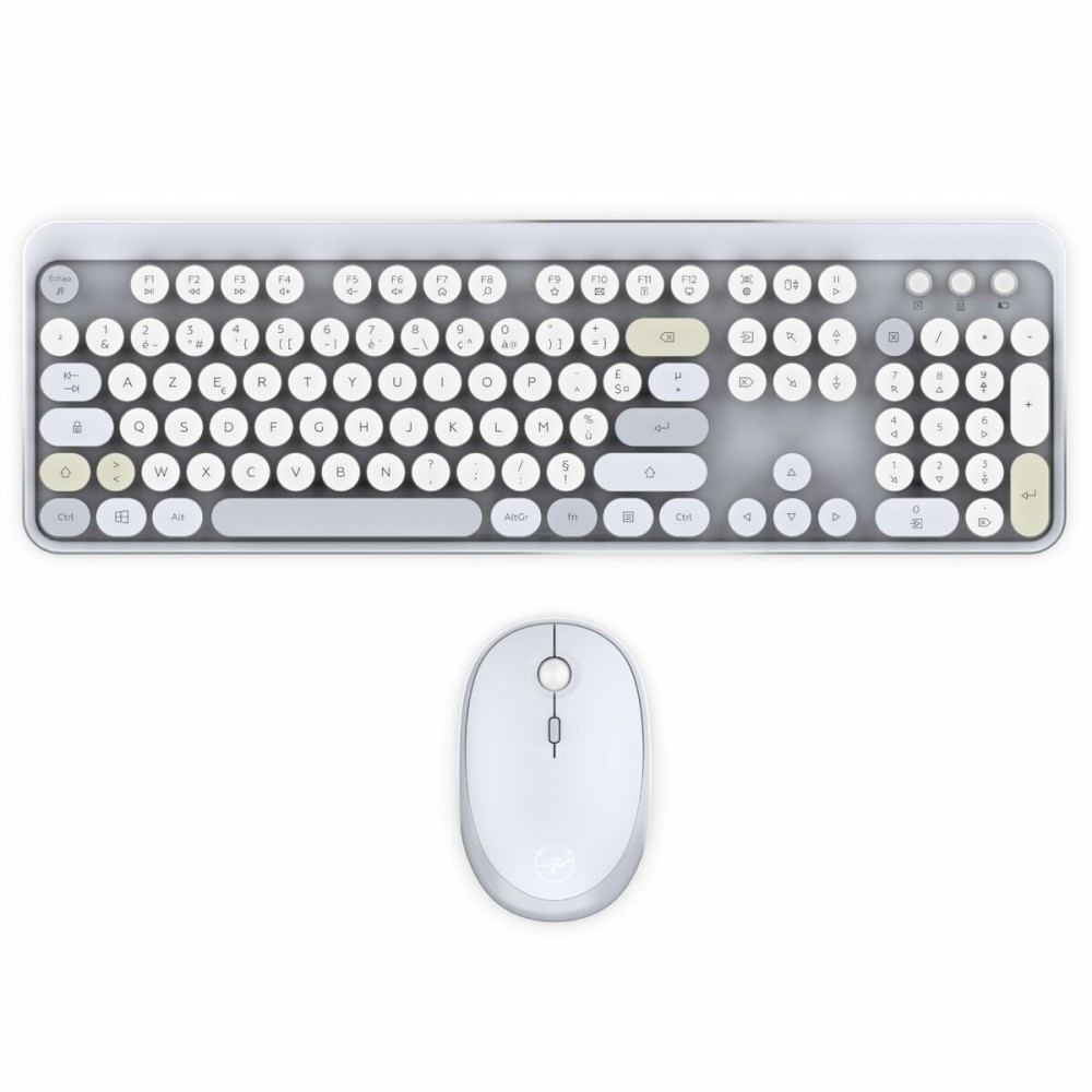 Keyboard and Mouse Mobility Lab Modelo ergonómico Grey AZERTY