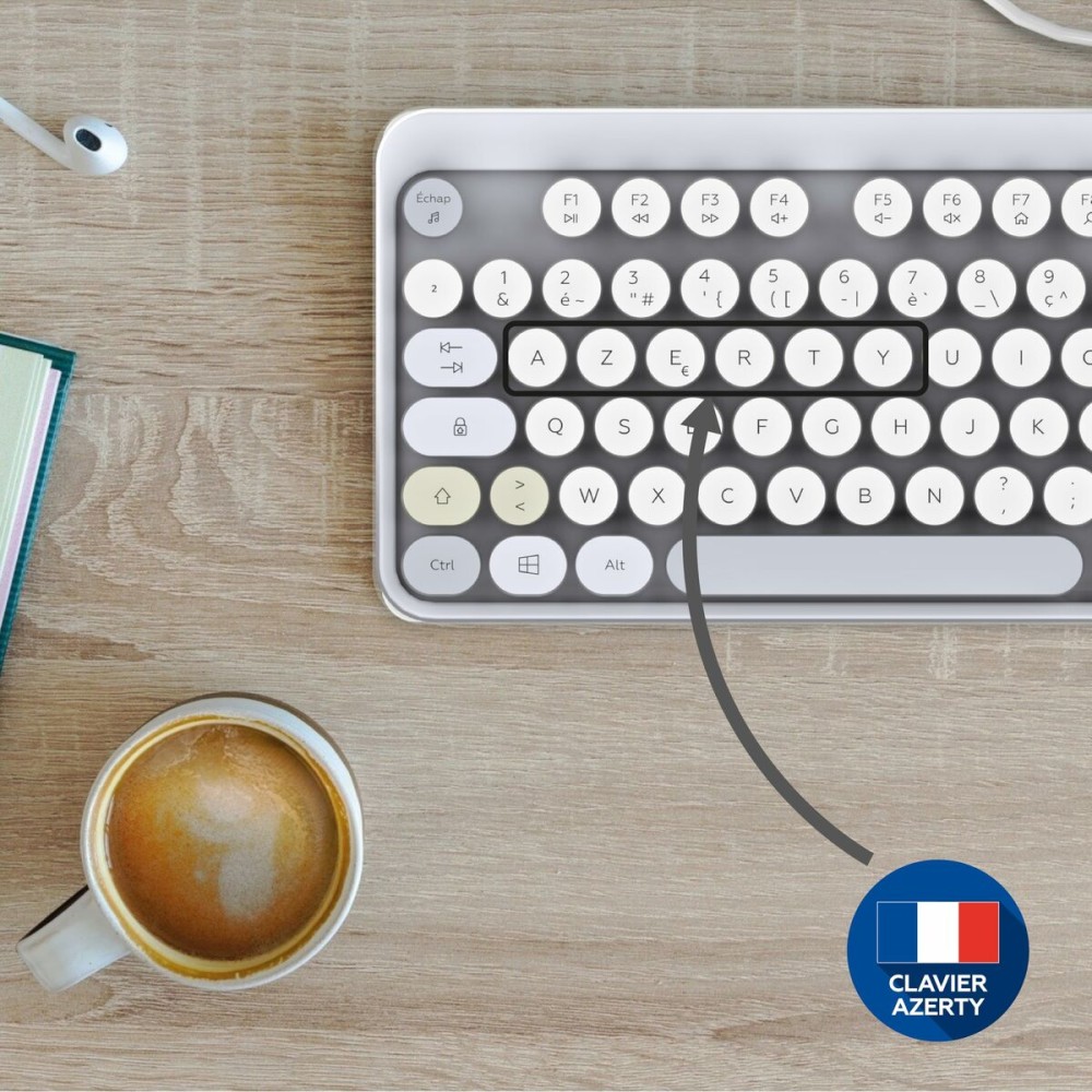 clavier et souris Mobility Lab Modelo ergonómico Gris AZERTY