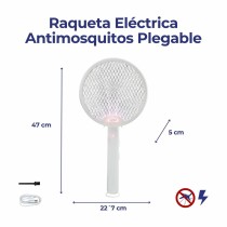 Raquette tueuse d’insectes rechargeable avec LED JATA MOST3555 Métal Plastique