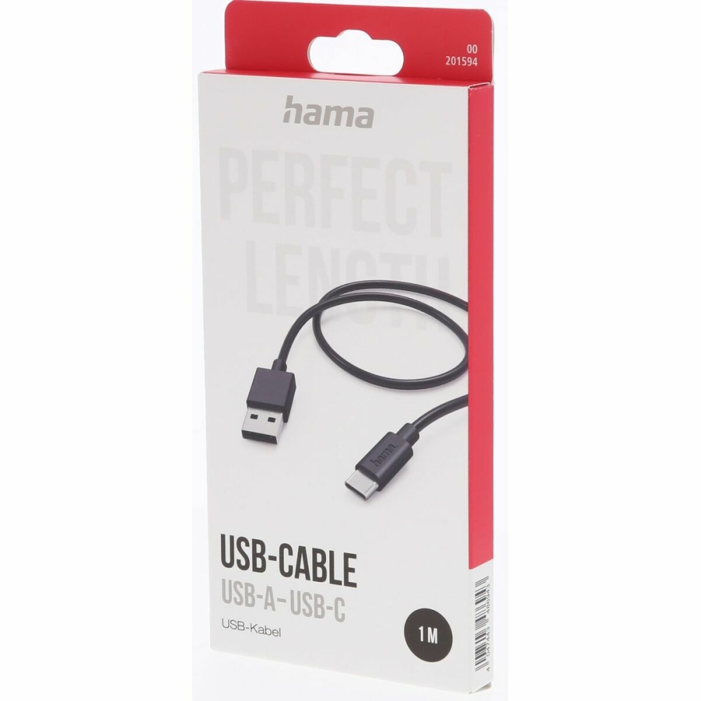 Câble USB-C vers USB Hama 00201594 Noir 1 m