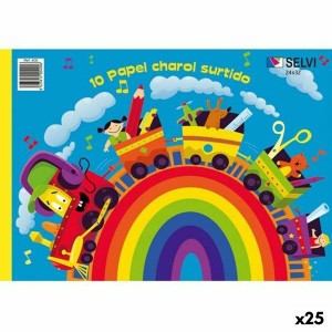 Glossy Paper SELVI Multicolour 24 x 32 cm (25 Units)