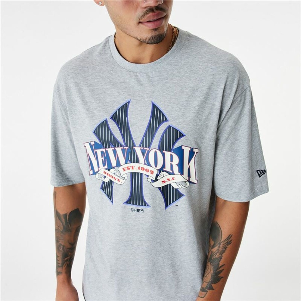 Men’s Short Sleeve T-Shirt New Era MLB Arch Graphic New York Yankees Light grey