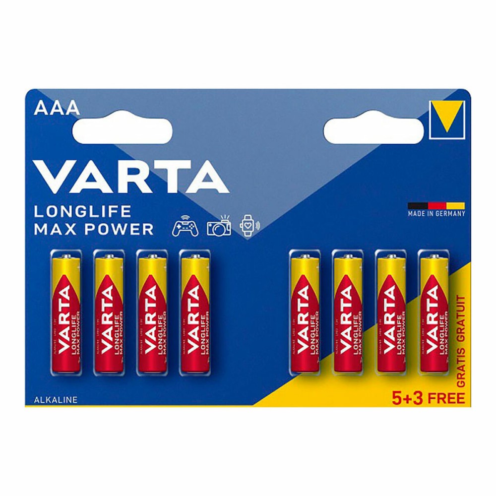 Batterien Varta longlife max power aaa - lr03 1,5 V AAA (8 Stücke) (10 Stück)