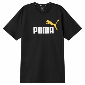 Men’s Short Sleeve T-Shirt Puma Ess+ 2 Col Logo Black