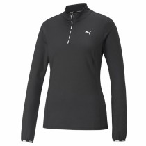 Damen Langarm-T-Shirt Puma Strong 1/4 Zip Schwarz