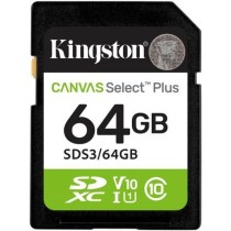 Micro SD Memory Card with Adaptor Kingston SDS3/64GB 64 GB