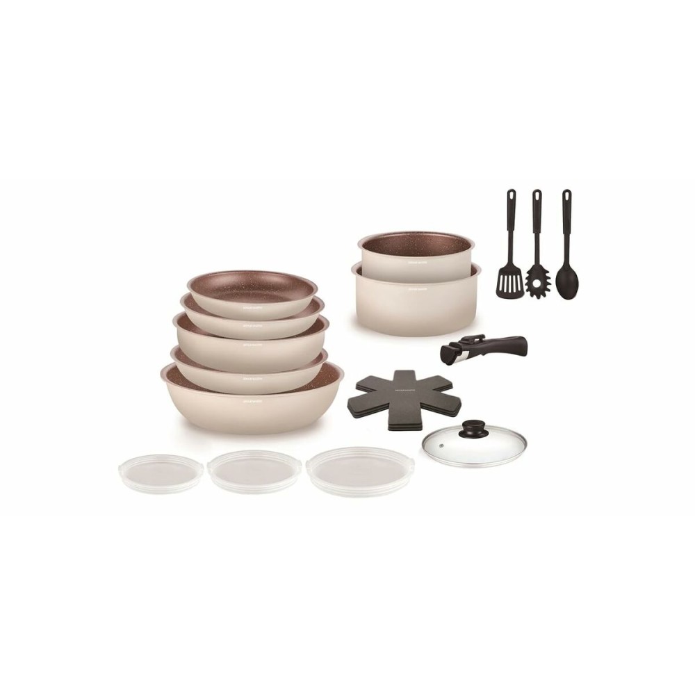 Batterie de Cuisine Arthur Martin Blanc 18 Pièces