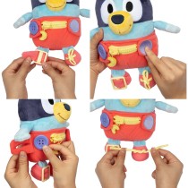 Plüschtier Bluey Blau rouge Kunststoff