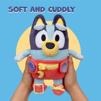 Fluffy toy Bluey Blue rouge Plastic