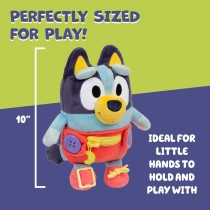 Fluffy toy Bluey Blue rouge Plastic
