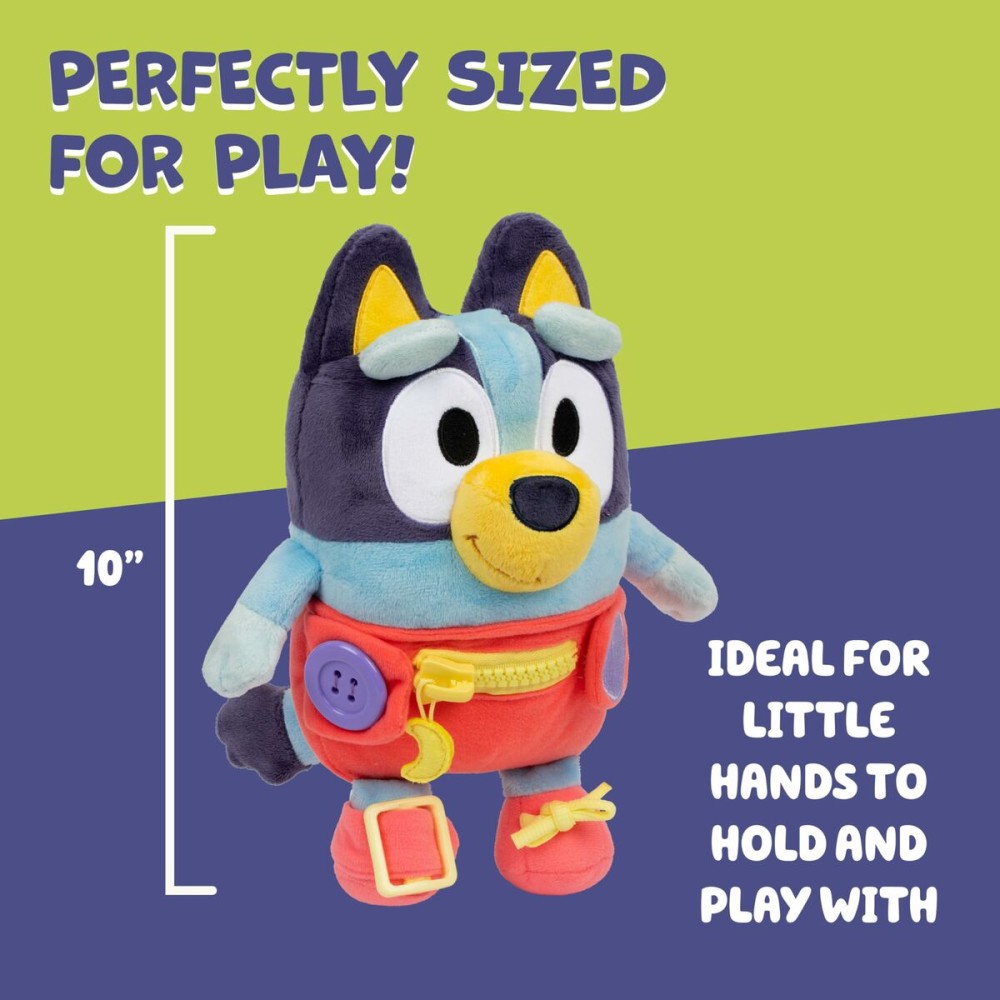 Fluffy toy Bluey Blue rouge Plastic