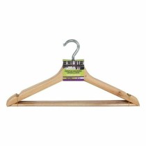 Set of Clothes Hangers Confortime Non-slip Brown Wood 3 Pieces (24 Units)