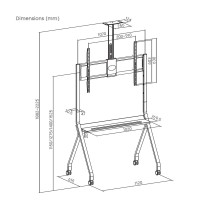 Support de TV Aisens FT86FE-369 55" 100" 120 kg
