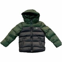 Sportjacke für Kinder Puma Colourblock Poly Schwarz/Grün