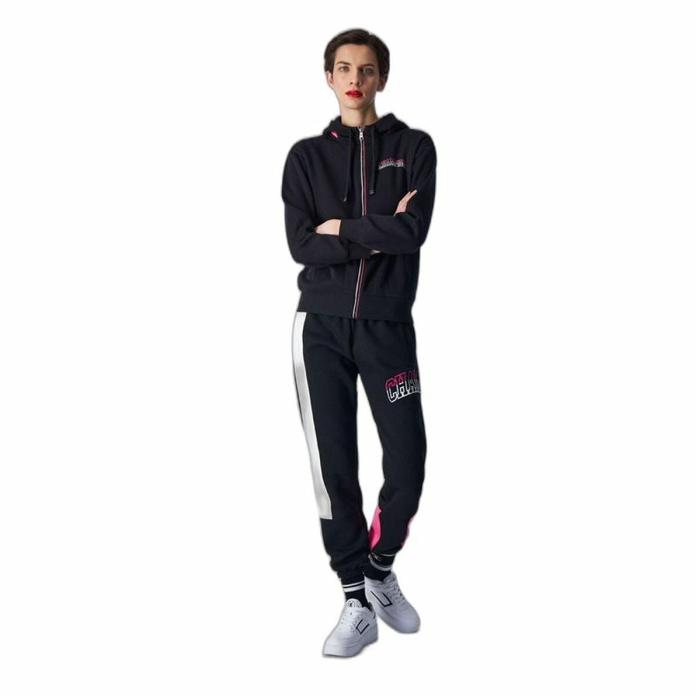 Long Sports Trousers Champion Elastic Cuff Legacy Black Lady