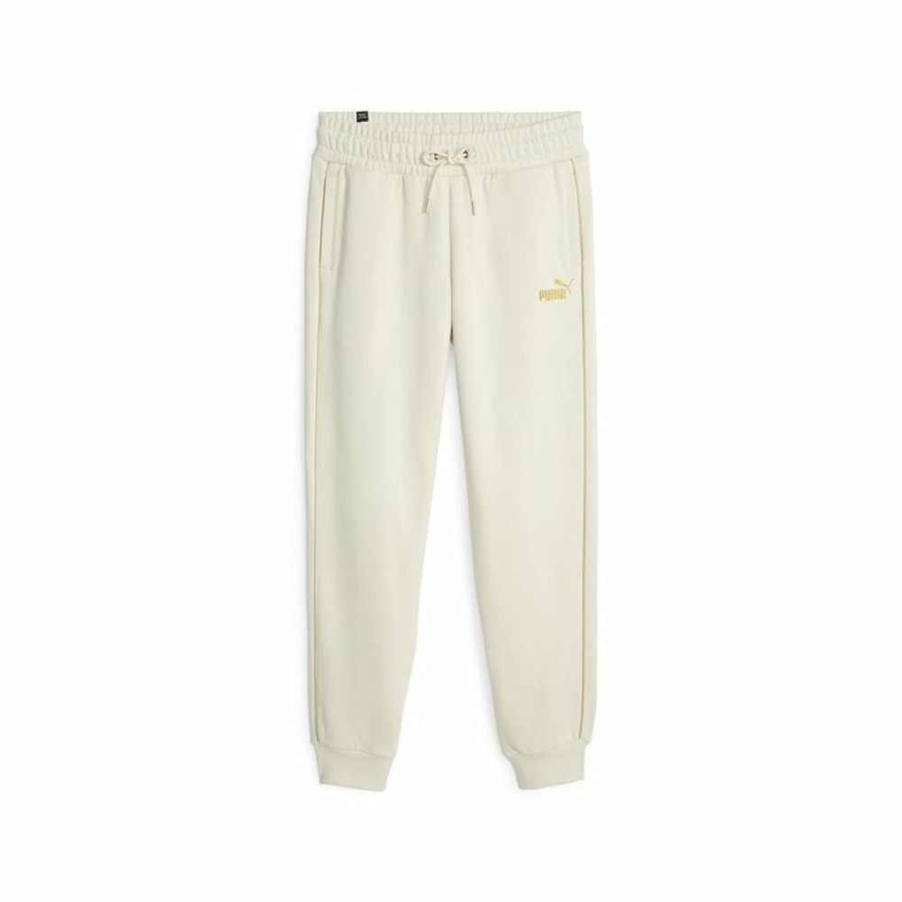 Long Sports Trousers Puma Ess+ Minimal Gold Beige Lady