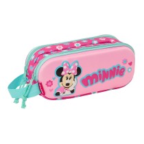 Trousse Fourre-Tout Double Minnie Mouse Rose 21 x 8 x 6 cm 3D