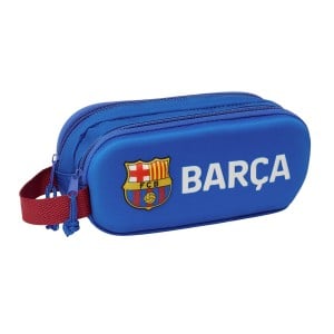 Trousse Fourre-Tout Double F.C. Barcelona Blue marine 21 x 8 x 6 cm 3D