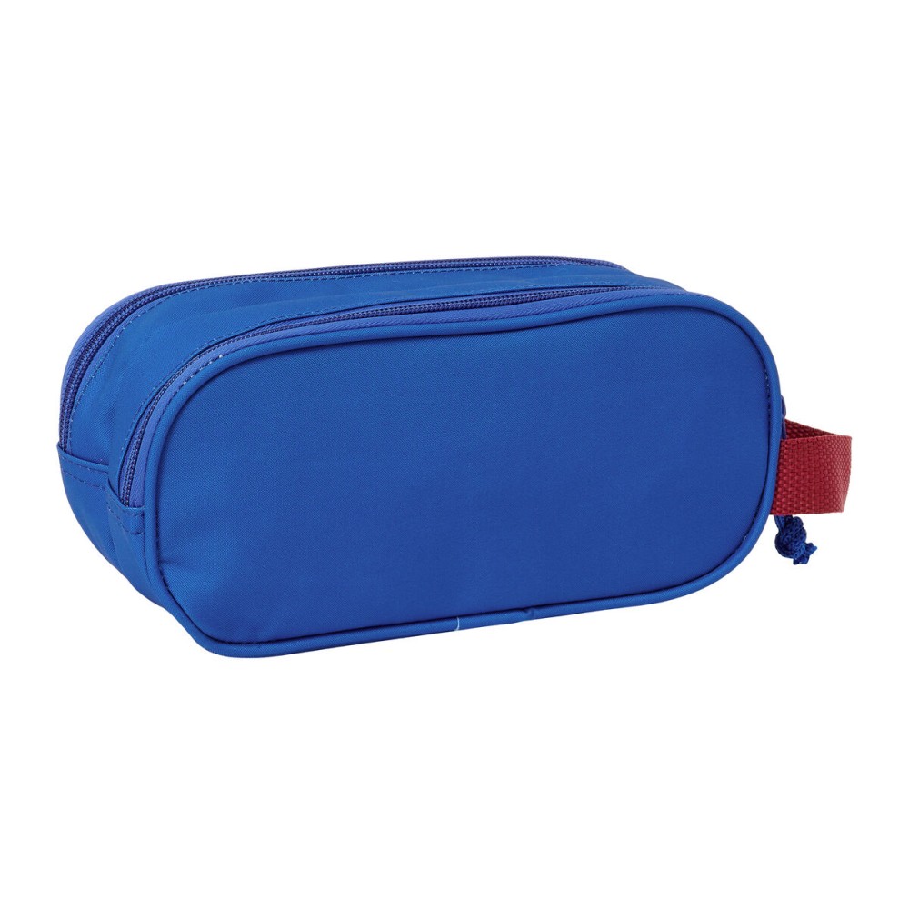 Trousse Fourre-Tout Double F.C. Barcelona Blue marine 21 x 8 x 6 cm 3D