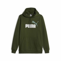 Sweat à capuche homme Puma Ess+ 2 Col Big Logo Vert foncé