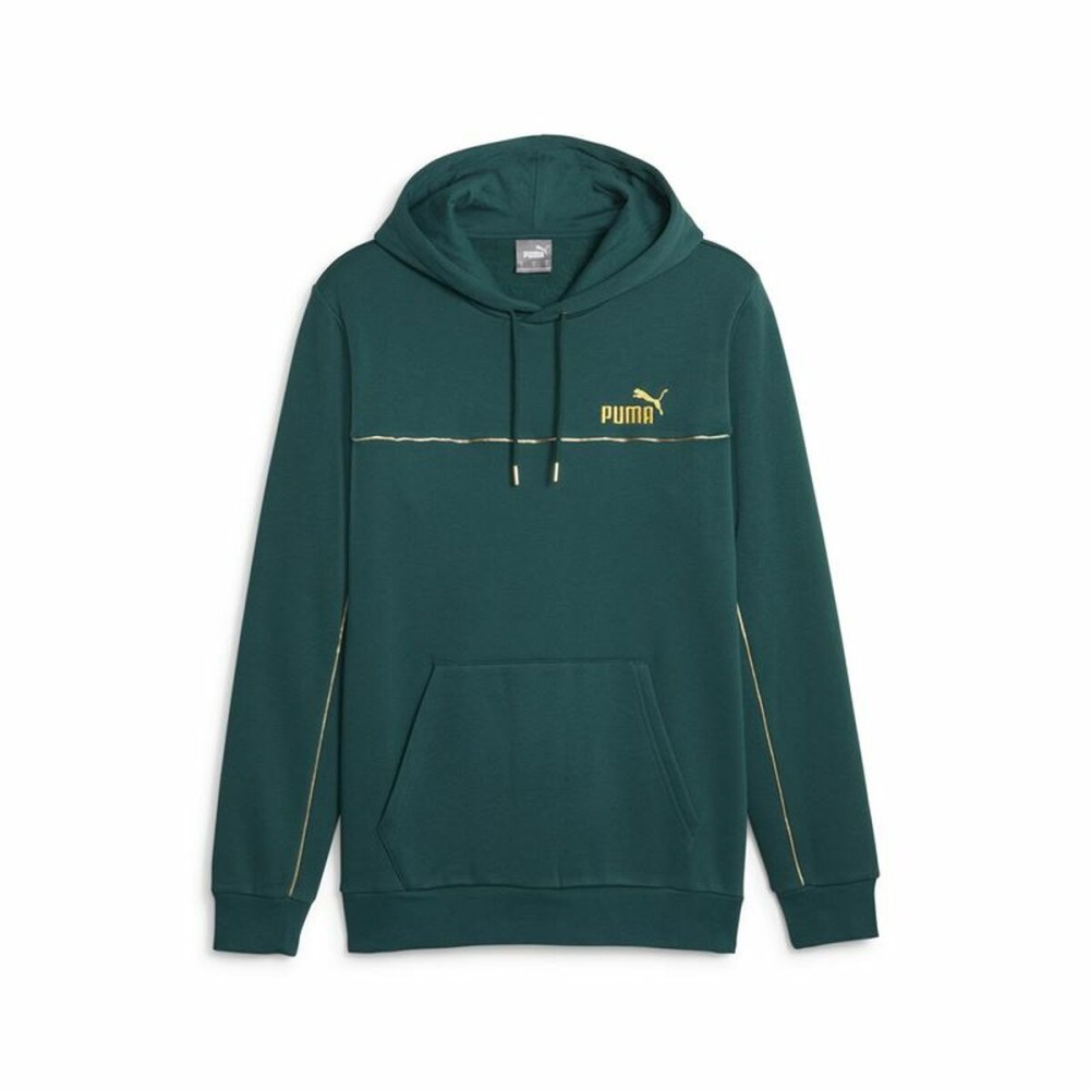 Sweat à capuche homme Puma Ess+ Minimal Gold Vert