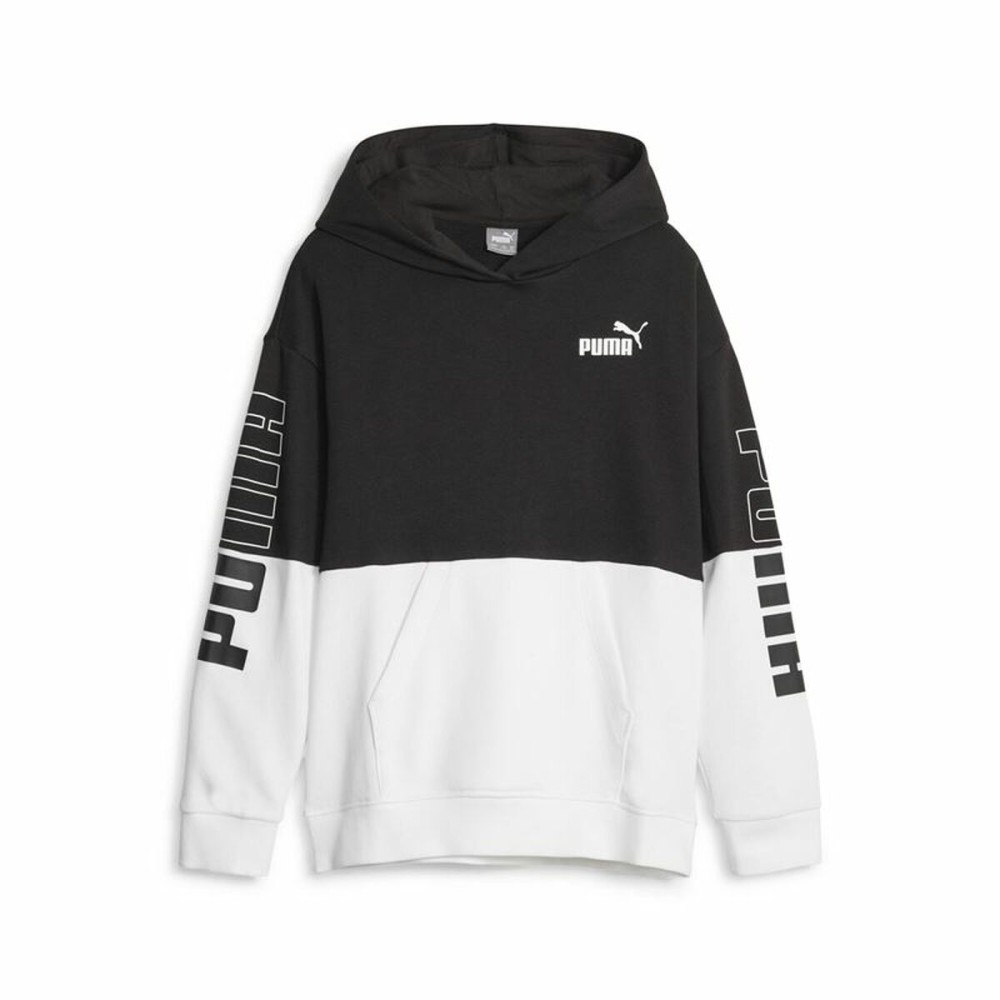 Kinder-Sweatshirt Puma Power Colorblock Schwarz