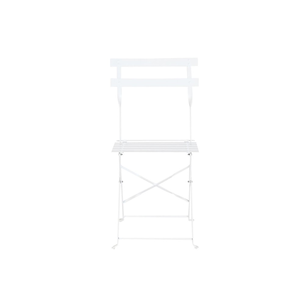 Ensemble Table + 2 Chaises Home ESPRIT Blanc 60 x 60 x 71 cm