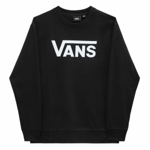 Damen Sweater ohne Kapuze Vans Drop V Logo BFF Crew Schwarz