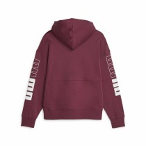 Damen Sweater mit Kapuze Puma Power Colorblock Dunkelrot