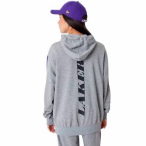 Unisex Sweater mit Kapuze New Era LA Lakers NBA Colour Block Grau