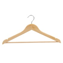 Set of Clothes Hangers Kipit 79419 79419 Brown Wood Metal 44,5 x 1,2 x 23 cm 43,5 x 23 x 10 cm 44,5 x 23 x 10 cm (8 Units)
