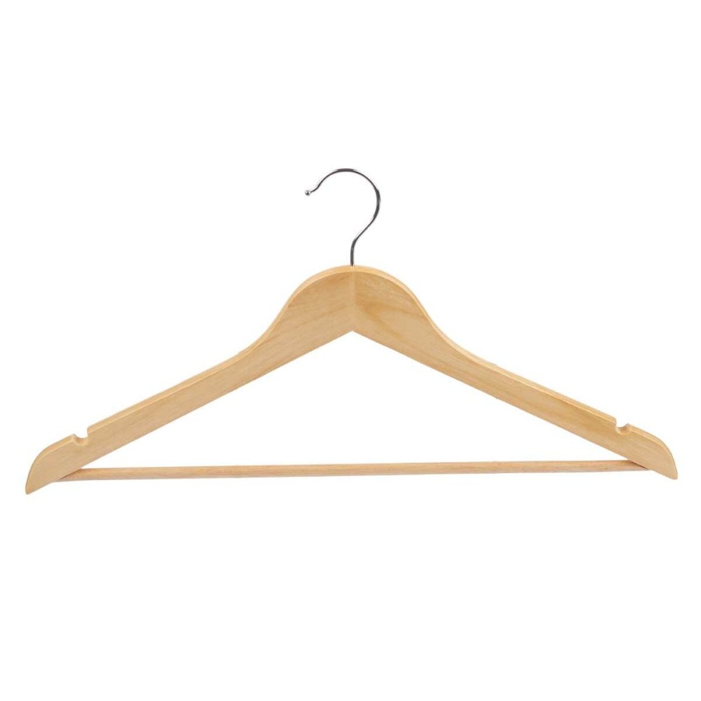 Set of Clothes Hangers Kipit 79419 79419 Brown Wood Metal 44,5 x 1,2 x 23 cm 43,5 x 23 x 10 cm 44,5 x 23 x 10 cm (8 Units)