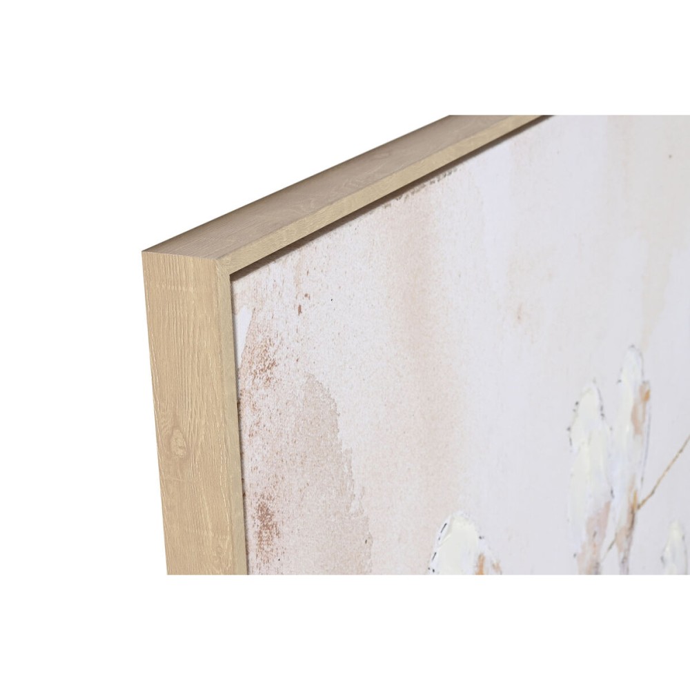 Canvas Home ESPRIT White Beige Grey Golden Birds Scandinavian 103 x 4,5 x 143 cm (2 Units)