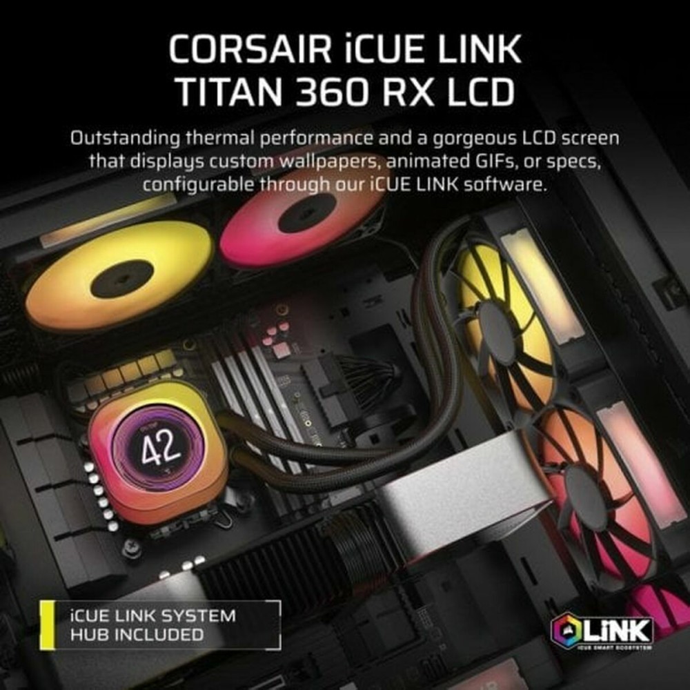 Kit de refroidissement liquide Corsair iCUE LINK TITAN 360 RX LCD