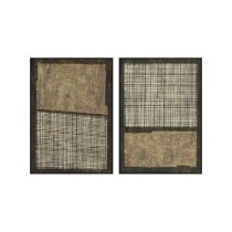 Leinwand Home ESPRIT Braun Schwarz Moderne Urban 100 x 4 x 140 cm (2 Stück)