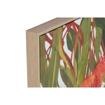 Canvas Home ESPRIT Yellow Blue Flowers Shabby Chic 100 x 4 x 100 cm (2 Units)
