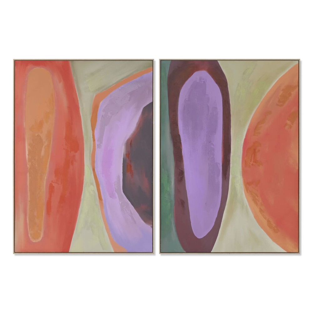 Canvas Home ESPRIT Orange Light mauve Modern Urban 100 x 4 x 140 cm (2 Units)