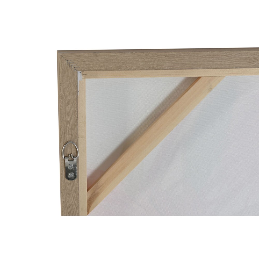 Leinwand Home ESPRIT Gelb Blau Blomster Shabby Chic 100 x 4 x 100 cm (2 Stück)