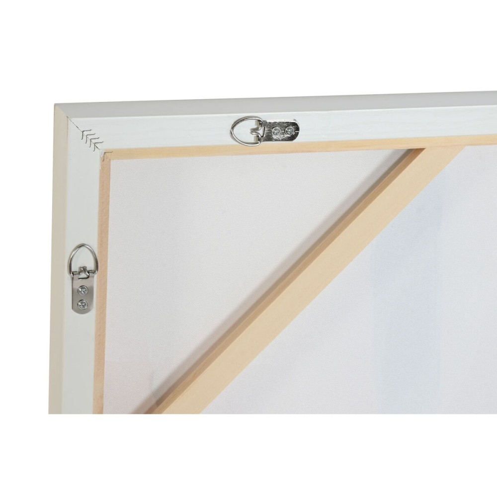 Canvas Home ESPRIT White Turquoise Abstract Urban 120 x 4 x 90 cm (2 Units)